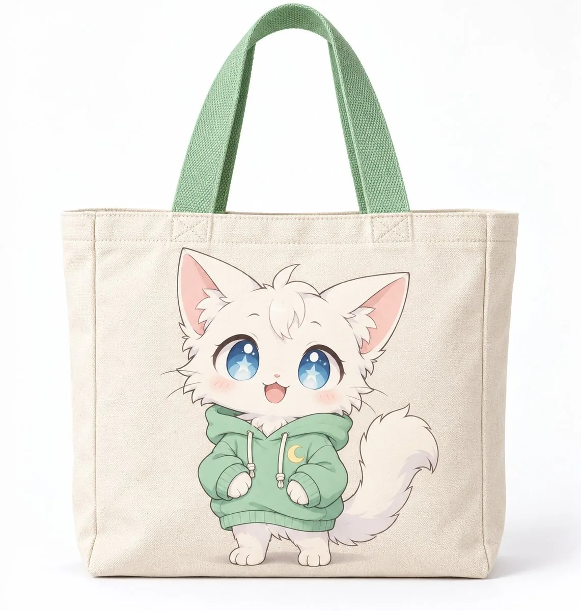 Canvas tote with original chibi character