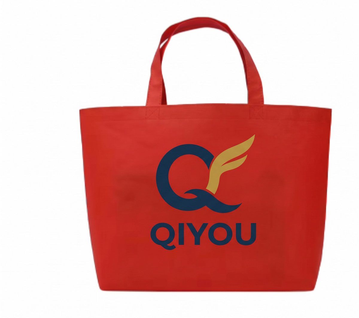 Custom printed non-woven bag in red