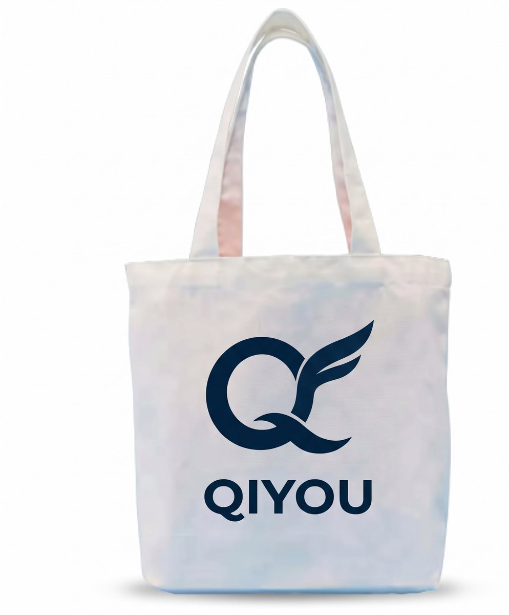 One-colour logo printed on a tote bag