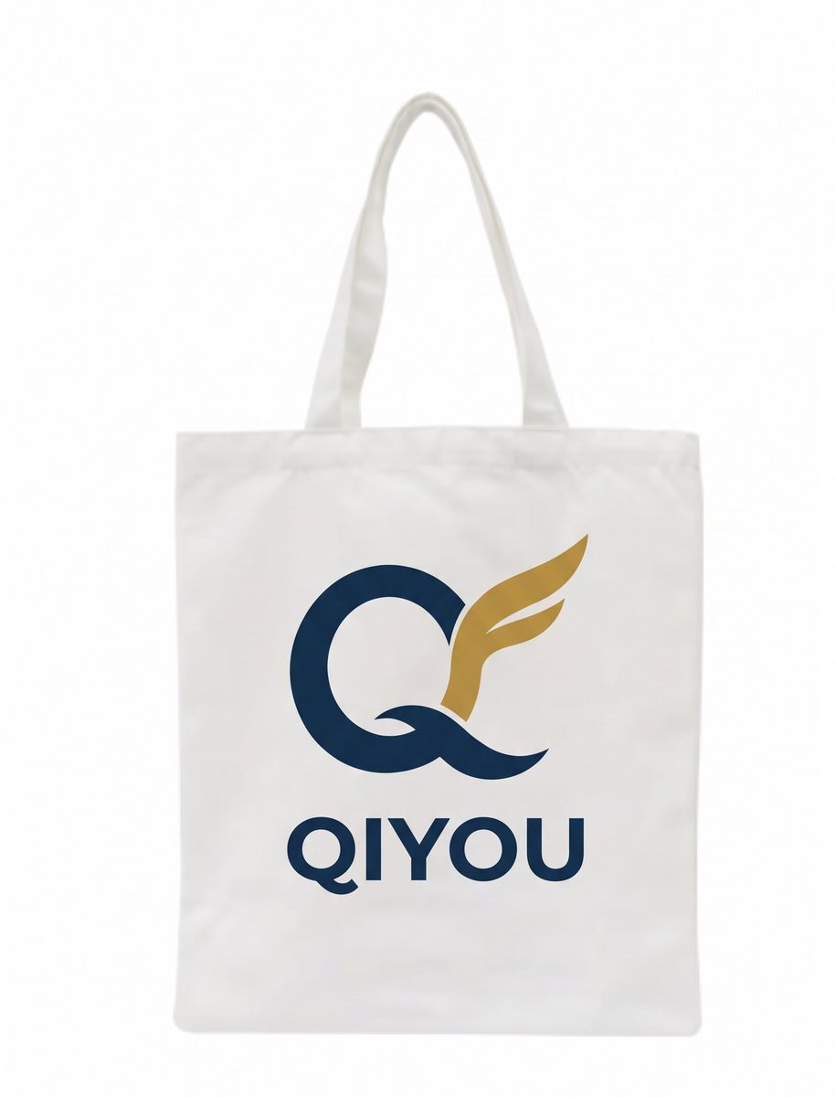 Two-colour logo printed on a canvas tote bag